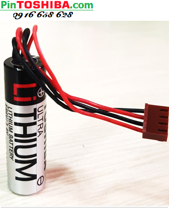 Toshiba ER6V (Zắc JEA-4holes), Pin nuôi nguồn PLC Toshiba ER6V 3.6V 2000mAh /Xuất xứ NHẬT